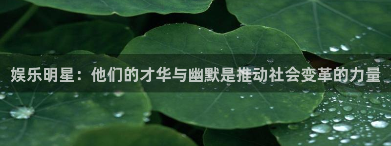 庄闲和游戏官网：娱乐明星：他们的才华与幽默是推动社会变革的力量
