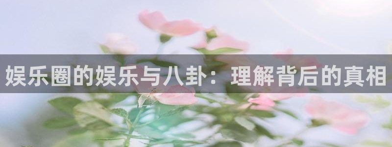 庄闲和游戏官网：娱乐圈的娱乐与八卦：理解背后的真相